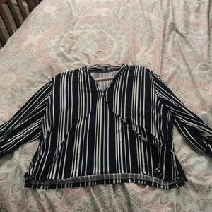 Blue white striped shirt